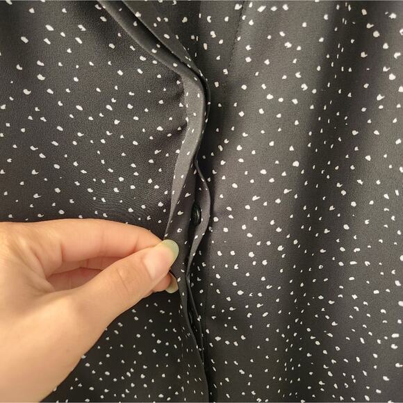 Hilary Radley Black Speckled Long Sleeve Mini Dress small - Picture 6 of 13